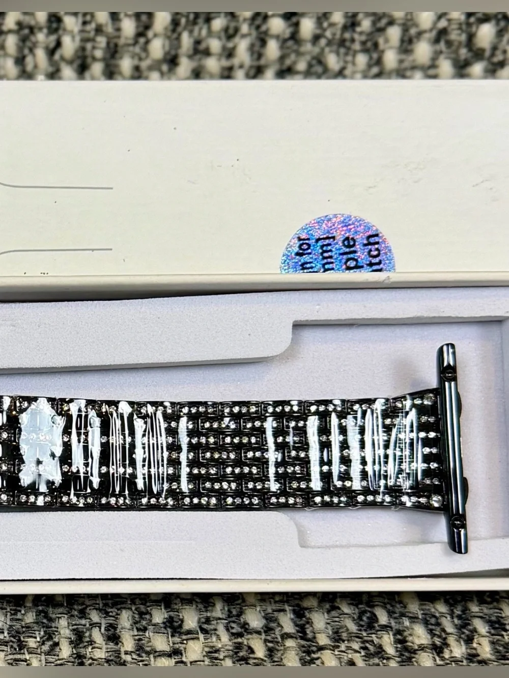 42mm Apple Watch Black Bling Rhinestone Crystal Bracelet Dressy Strap